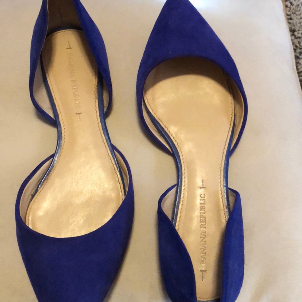 Blue Suede Banana Republic flats